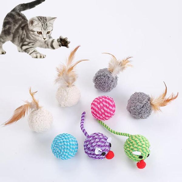 cat toys 4pcs pet cats feather rope ball mouse shape funny for kitten fun game scratch interactive supplies
cat toys 4pcs pet cats feather rope ball mouse shape funny for kitten fun game scratch interactive supplies