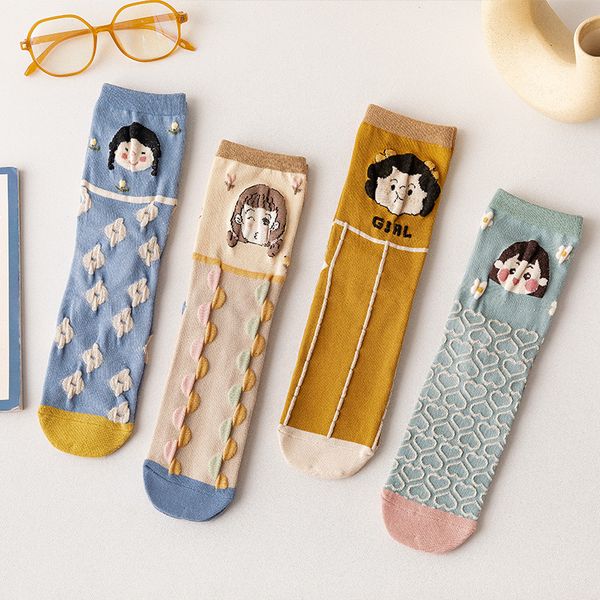 autumn children's cotton middle college style cartoon girl illustration long tube ins thin stockings, Black;white
autumn children's cotton middle college style cartoon girl illustration long tube ins thin stockings, Black;white