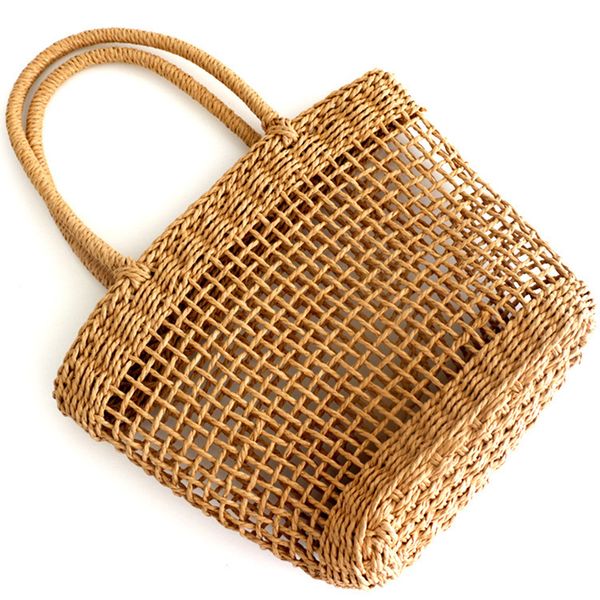 design hand bohemian hollowed out portable women's fashion simple holiday woven straw bag, Red;black
design hand bohemian hollowed out portable women's fashion simple holiday woven straw bag, Red;black