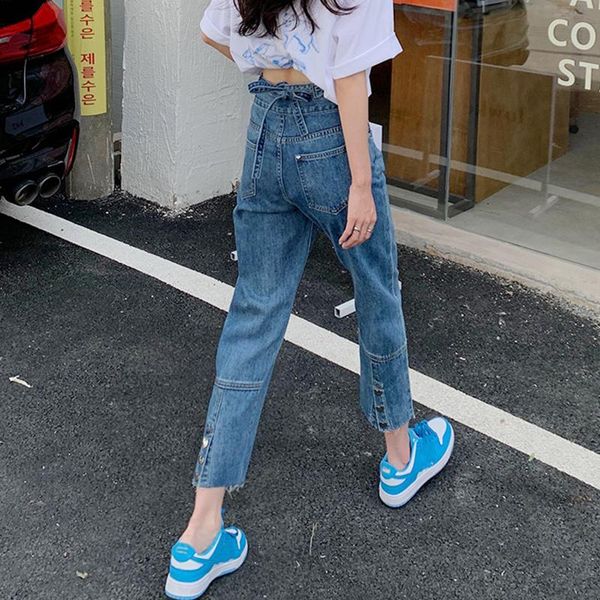 women's jeans cropped summer 2021 high waist slim loose straight pants chic design, Blue
women's jeans cropped summer 2021 high waist slim loose straight pants chic design, Blue