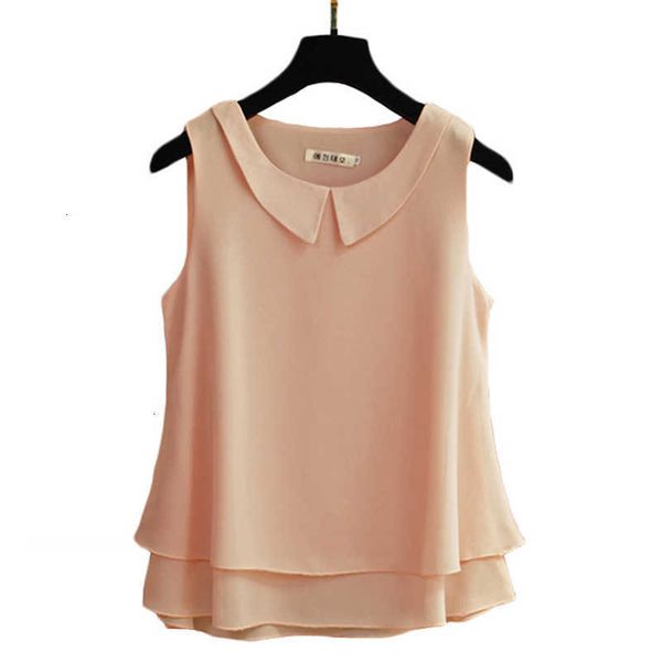 women's blouses & shirts summer fashion women sleeveless peter pan collar chiffon all-matched casual loose blouse femme isw5, White
women's blouses & shirts summer fashion women sleeveless peter pan collar chiffon all-matched casual loose blouse femme isw5, White