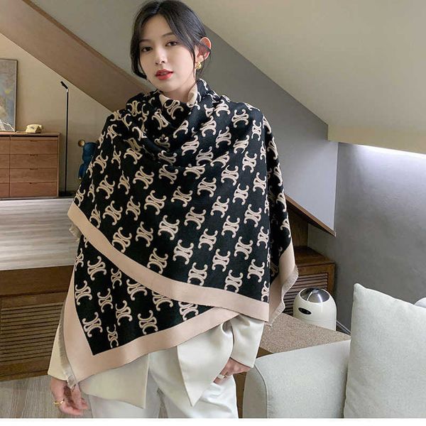 2021 net red scarf women's summer versatile spring and winter korean cashmere brushed office shawl, Blue;gray
2021 net red scarf women's summer versatile spring and winter korean cashmere brushed office shawl, Blue;gray