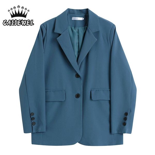 women's suits & blazers long sleeves clothing women casual blazer lady ladies street style 2021 autumn baggy outerwear korean fashion, White;black
women's suits & blazers long sleeves clothing women casual blazer lady ladies street style 2021 autumn baggy outerwear korean fashion, White;black