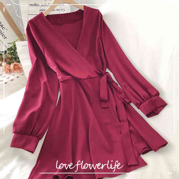 bandage solid women dress bow v neck ol work fashion vestidos long sleeve spring high waist dresses 210521, Black;gray
bandage solid women dress bow v neck ol work fashion vestidos long sleeve spring high waist dresses 210521, Black;gray