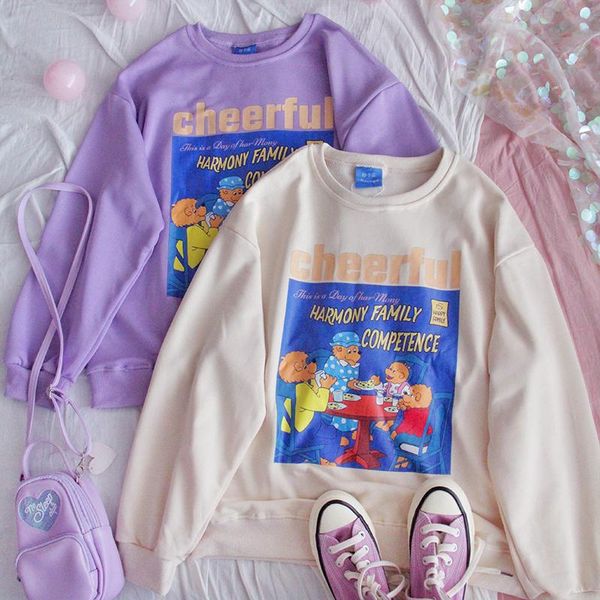 women's hoodies & sweatshirts spring autumn pullover women korean vintage ins soft sister cartoon pattern print o-neck long sleeve gir, Black
women's hoodies & sweatshirts spring autumn pullover women korean vintage ins soft sister cartoon pattern print o-neck long sleeve gir, Black