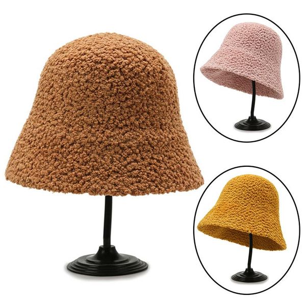 wide brim hats lamb faux fur bucket hat winter autumn warm fisherman's for women lady thicken outdoor casual cap female dome top, Blue;gray
wide brim hats lamb faux fur bucket hat winter autumn warm fisherman's for women lady thicken outdoor casual cap female dome top, Blue;gray