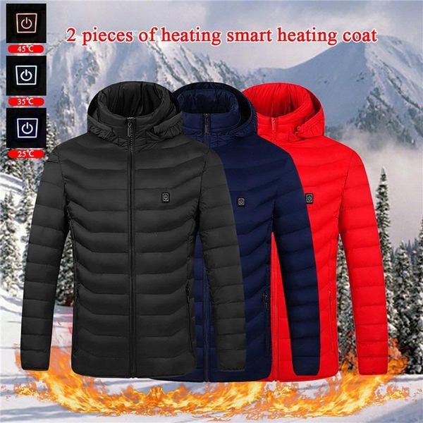 men's down & parkas 2021 men winter warm usb heating jackets smart thermostat pure color hooded heated clothing waterproof, Black
men's down & parkas 2021 men winter warm usb heating jackets smart thermostat pure color hooded heated clothing waterproof, Black