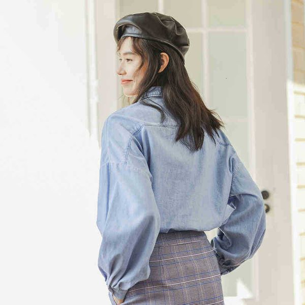 women's blouses & shirts blouses spring literary pure cotton lapel single-breasted long sleeve loose retro blouse eybc, White
women's blouses & shirts blouses spring literary pure cotton lapel single-breasted long sleeve loose retro blouse eybc, White