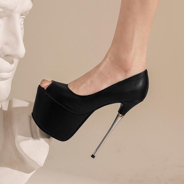dress shoes mkkhou single women 2021 spring leather pumps fish mouth waterproof platform metal stiletto 16 cm high heel, Black
dress shoes mkkhou single women 2021 spring leather pumps fish mouth waterproof platform metal stiletto 16 cm high heel, Black