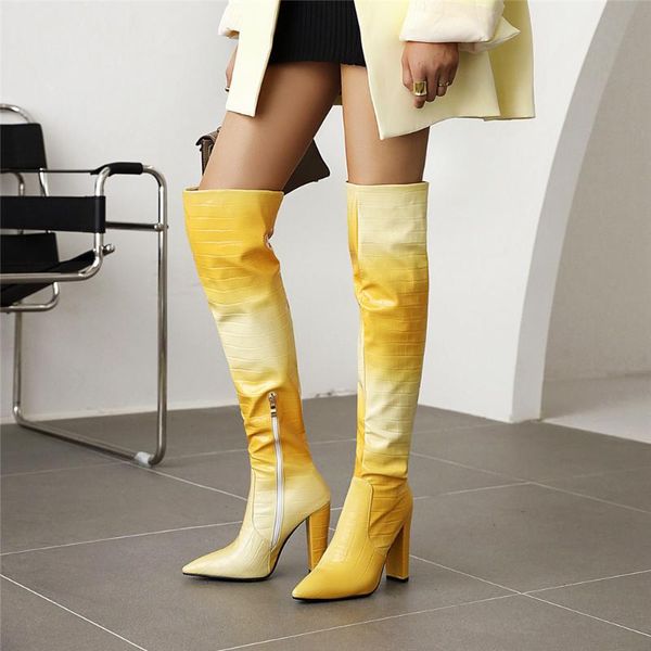 boots bonjomarisa big size 43 pointed toe female knee high heels zipper tie dye block dress wedding autumn shoes, Black
boots bonjomarisa big size 43 pointed toe female knee high heels zipper tie dye block dress wedding autumn shoes, Black
