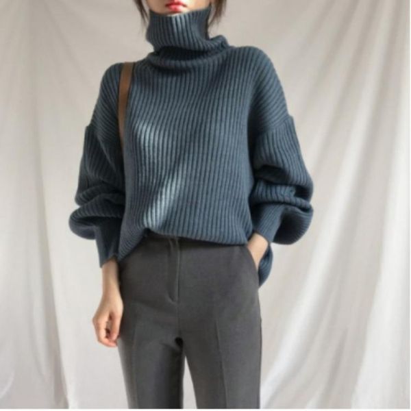 women's sweaters striped sweater turtleneck fall/winter long sleeve pullover thicken warm female's lazy style homewear, White;black
women's sweaters striped sweater turtleneck fall/winter long sleeve pullover thicken warm female's lazy style homewear, White;black