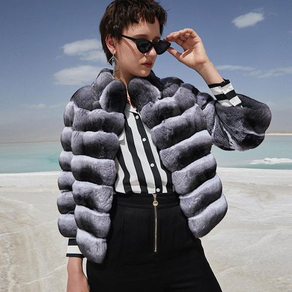 women's fur & faux 2021 fashion coat chinchilla color women real rex jacket winter outwear style, Black
women's fur & faux 2021 fashion coat chinchilla color women real rex jacket winter outwear style, Black