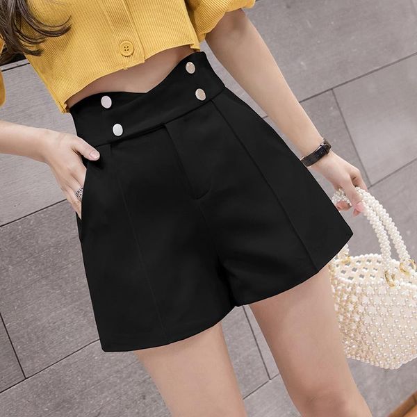 women's shorts ladies korean high waist 2021 women casual criss-cross double breasted wide leg loose harajuku feminino, White;black
women's shorts ladies korean high waist 2021 women casual criss-cross double breasted wide leg loose harajuku feminino, White;black