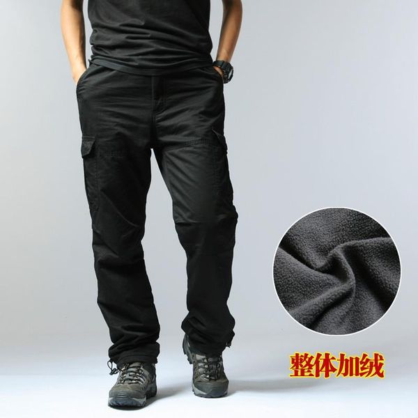 men's pants trousers autumn/winter fleece warm multi-pocket loose waist overalls durable and wear-resistant sports hiking pan, Black
men's pants trousers autumn/winter fleece warm multi-pocket loose waist overalls durable and wear-resistant sports hiking pan, Black