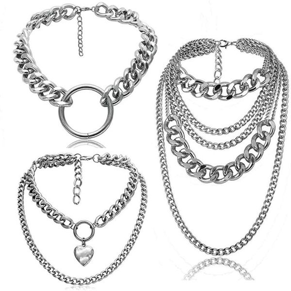chains stainless steel fashion multilayer cuban chain necklace set for women hip hop aesthetic party luxury gift jewelry basic punk, Silver
chains stainless steel fashion multilayer cuban chain necklace set for women hip hop aesthetic party luxury gift jewelry basic punk, Silver