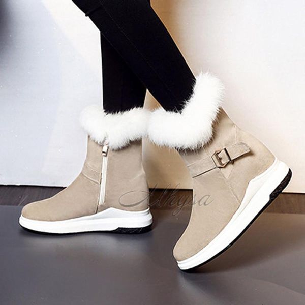 boots women winter warm snow faux suede ankle female internal increase plush shoes woman plus size, Black
boots women winter warm snow faux suede ankle female internal increase plush shoes woman plus size, Black