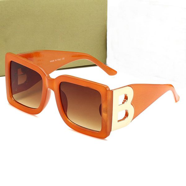 Image of new Fashion Sunglasses Women Vintage Luxury Brand Designer B Motif Square Frame SunGlasses For female UV400 Eyewear logo Shades