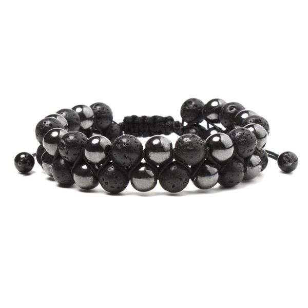 charm bracelets european and american volcanic lava tiger eye stone interval double row manual weaving adjustable double-layer bracelet, Golden;silver
charm bracelets european and american volcanic lava tiger eye stone interval double row manual weaving adjustable double-layer bracelet, Golden;silver