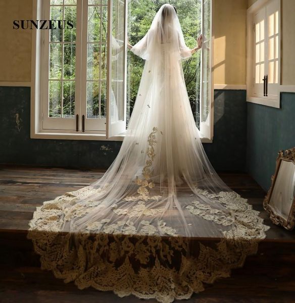 bridal veils velo sposa champagne 4 meters with appliques lace edge wedding veil 2 layers velos catedral lvv16, Black
bridal veils velo sposa champagne 4 meters with appliques lace edge wedding veil 2 layers velos catedral lvv16, Black