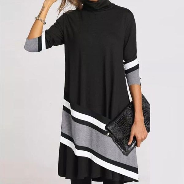 casual dresses winter turtleneck warm vintage print for women autumn fashion elegant long sleeves female loose plus size vestido, Black;gray
casual dresses winter turtleneck warm vintage print for women autumn fashion elegant long sleeves female loose plus size vestido, Black;gray