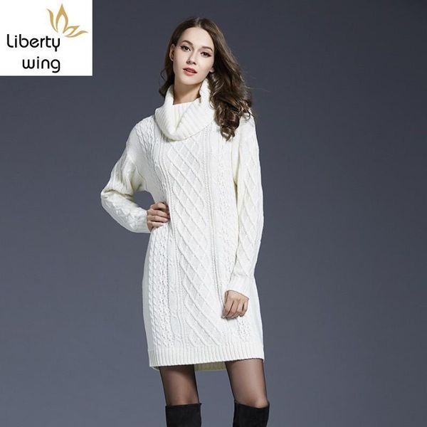 women's sweaters 2021 winter elegant lady large size knitted dress long sweater womens turleneck casual white navy pullover slim fit fe, White;black
women's sweaters 2021 winter elegant lady large size knitted dress long sweater womens turleneck casual white navy pullover slim fit fe, White;black