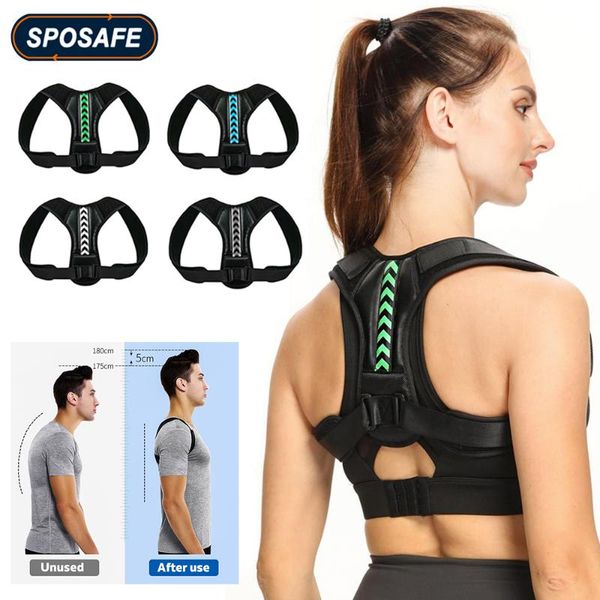 back support drop adjustable shoulder posture corrector belt clavicle spine reshape body home office upper neck, Black;blue
back support drop adjustable shoulder posture corrector belt clavicle spine reshape body home office upper neck, Black;blue