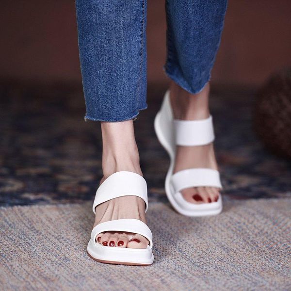 sandals women 2021 heels platform wedges shoes for high summer sandalias mujer casual slippers, Black