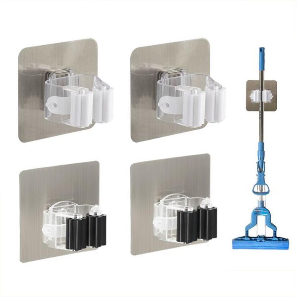 hooks & rails 4pcs mop broom holder self adhesive clips gripper no drilling wall mounted storage rack 8x8cm
hooks & rails 4pcs mop broom holder self adhesive clips gripper no drilling wall mounted storage rack 8x8cm