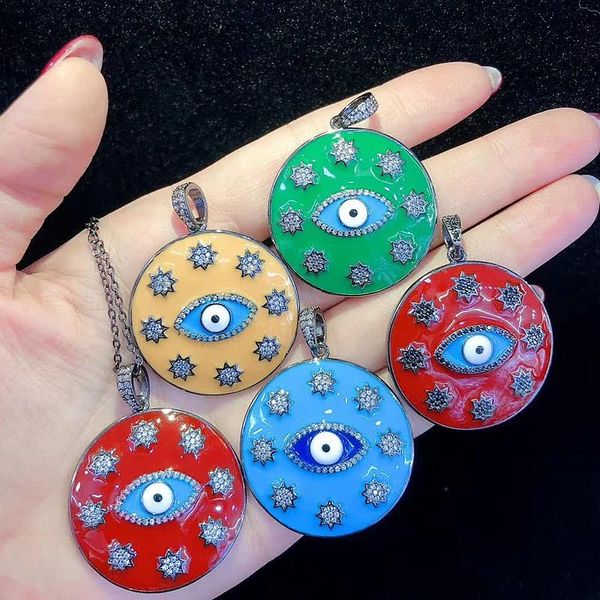 pendant necklaces 3pcs zyz-n0146 star cz paved eye charm necklace with enamel shiny lady for women jewelry, Silver
pendant necklaces 3pcs zyz-n0146 star cz paved eye charm necklace with enamel shiny lady for women jewelry, Silver