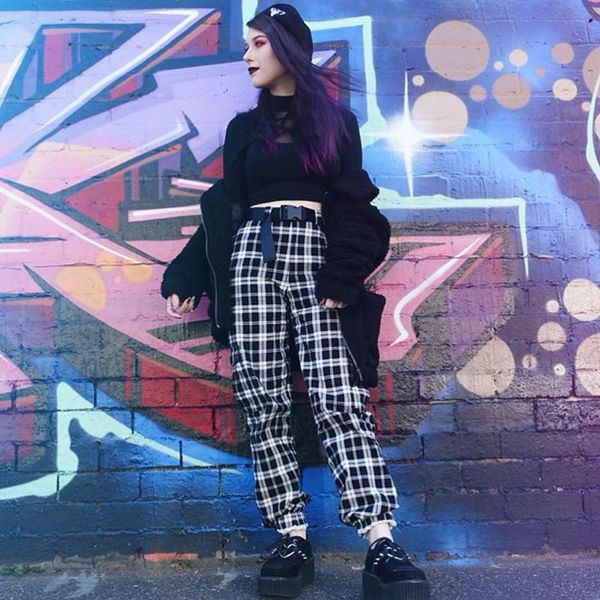 women's pants & capris women 2021 spring ins stylish patchwork black white lattice high waist drawstring street wear
women's pants & capris women 2021 spring ins stylish patchwork black white lattice high waist drawstring street wear
