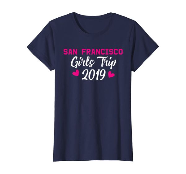 womens san francisco girls trip 2019 t-shirt bachelorette farewell, White;black