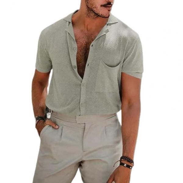 men's casual shirts short sleeve shirt turn-down collar loose buttons closure solid color summer men clothing, White;black
men's casual shirts short sleeve shirt turn-down collar loose buttons closure solid color summer men clothing, White;black