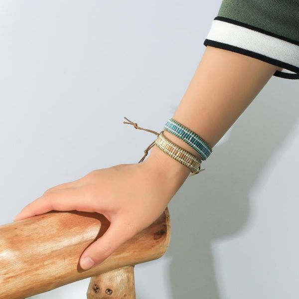 boho miyuki beaded srand bracelet 2021 handmade leather wrap woven rope bracelets shell button adjustable jewelry charm, Golden;silver
boho miyuki beaded srand bracelet 2021 handmade leather wrap woven rope bracelets shell button adjustable jewelry charm, Golden;silver