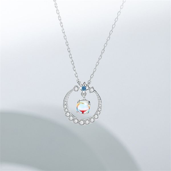 korean students' smart moonstone star halo necklace, women's diamond inlaid design, forest department's simple and versatile, Black
korean students' smart moonstone star halo necklace, women's diamond inlaid design, forest department's simple and versatile, Black