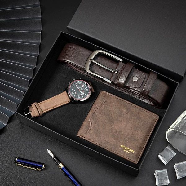 wristwatches men’s watch gift set fashion men sport casual quartz wristwatch wallet belt for mens valentine's christm, Slivery;brown
wristwatches men’s watch gift set fashion men sport casual quartz wristwatch wallet belt for mens valentine's christm, Slivery;brown