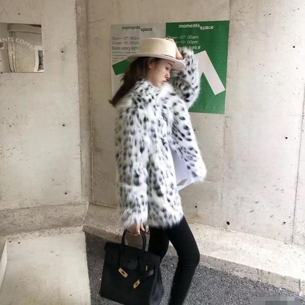 women's fur & faux 2021 women winter fashion imitation warm jackets female lapel leopard print coats ladies long sleeve loose outwear p, Black
women's fur & faux 2021 women winter fashion imitation warm jackets female lapel leopard print coats ladies long sleeve loose outwear p, Black