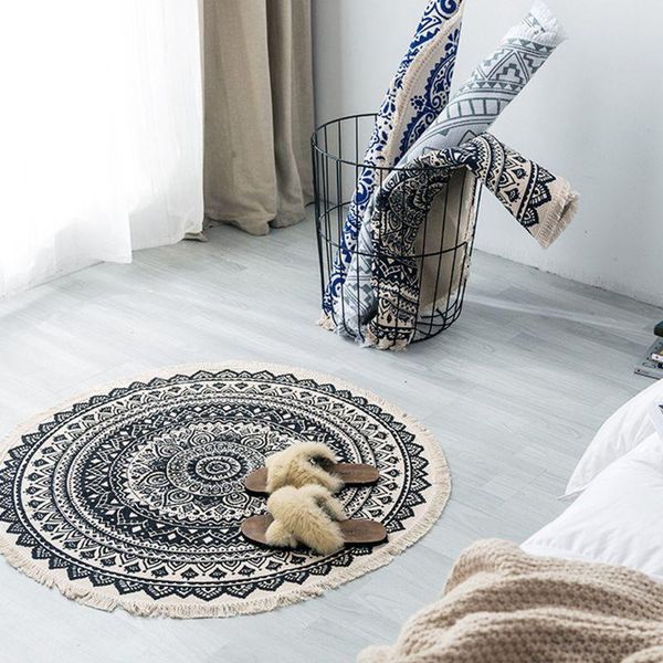 carpets morocco round rug boho style tassel cotton fabric carpet mat door blanket tea area living room home office decoration d55f
carpets morocco round rug boho style tassel cotton fabric carpet mat door blanket tea area living room home office decoration d55f