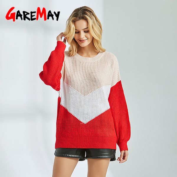 knitted red sweater female jumper loose o-neck womens pullover long sleeve s casual autumn winter for women 210428, White;black
knitted red sweater female jumper loose o-neck womens pullover long sleeve s casual autumn winter for women 210428, White;black