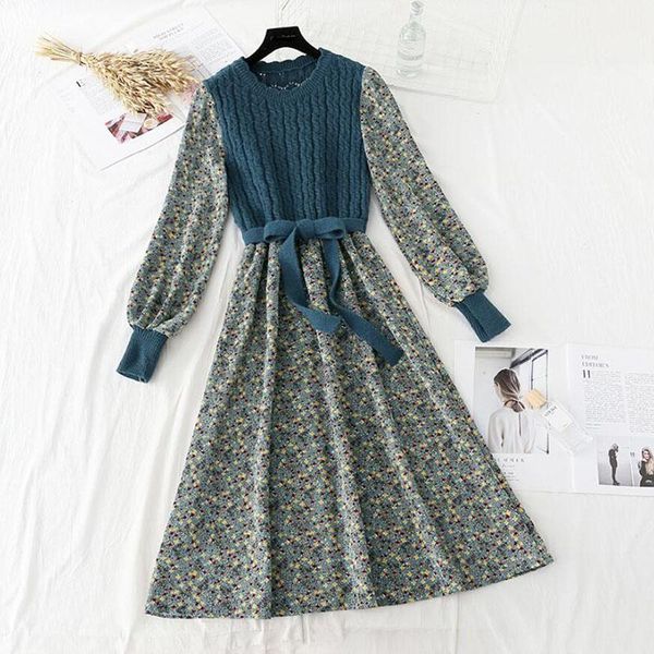 autumn women print floral dress 2021 korean patchwork long sleeve o neck elegant slim sweater ladies bandage dresses casual, Black;gray
autumn women print floral dress 2021 korean patchwork long sleeve o neck elegant slim sweater ladies bandage dresses casual, Black;gray