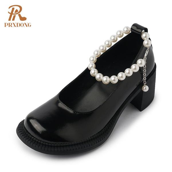 dress shoes genuine leather mary janes round toe high heel string bead shallow women pumps 2021 woman wedding autumn ladies, Black
dress shoes genuine leather mary janes round toe high heel string bead shallow women pumps 2021 woman wedding autumn ladies, Black