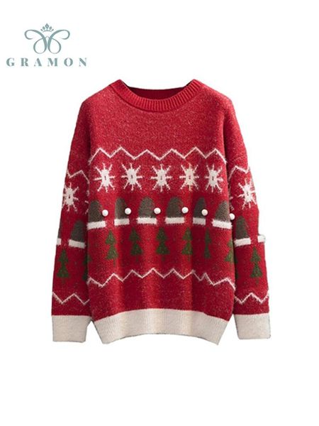 women's sweaters mujer invierno 2021 fall winter clothes women christmas knitted long sleeve pull femme oversize loose chic, White;black
women's sweaters mujer invierno 2021 fall winter clothes women christmas knitted long sleeve pull femme oversize loose chic, White;black