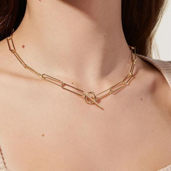 chokers minimalist gold color stainless steel flat rectangle chain necklace for women ladies ot clasp fashion jewelry, Golden;silver
chokers minimalist gold color stainless steel flat rectangle chain necklace for women ladies ot clasp fashion jewelry, Golden;silver