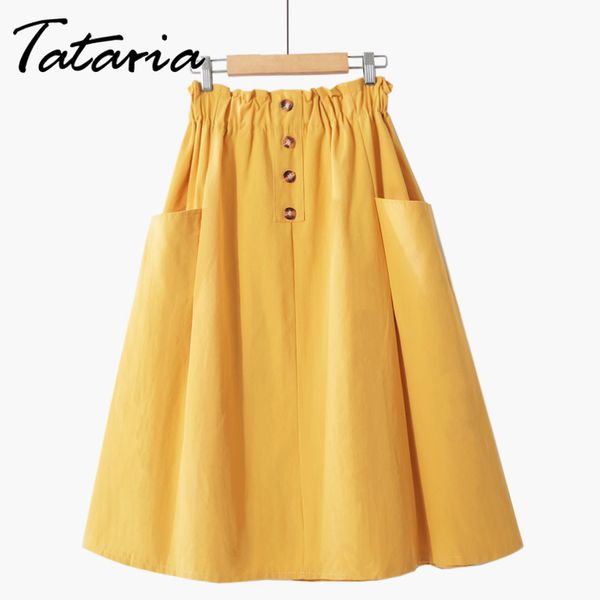 tataria high waisted skirt for women single buckle pure color pocket s loose casual a line knee length fashion 210514, Black
tataria high waisted skirt for women single buckle pure color pocket s loose casual a line knee length fashion 210514, Black