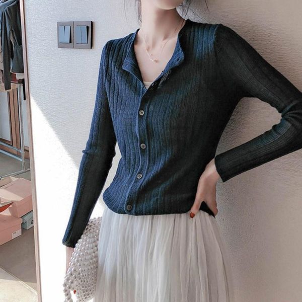 women sweater round neck knitted cardigan thin loose super tencel women's knits & tees, White 
women sweater round neck knitted cardigan thin loose super tencel women's knits & tees, White