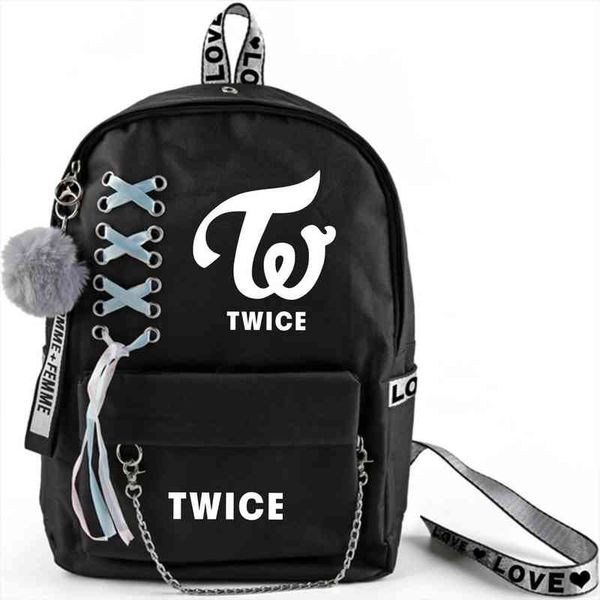 kpop twice backpack large capacity school bags with crossed ribbon plush ball pendant k pop mina momo tzuyu ji hyo
kpop twice backpack large capacity school bags with crossed ribbon plush ball pendant k pop mina momo tzuyu ji hyo