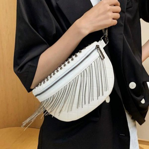 women punk rivet waist bags tassel cool fanny pack leather chest belt crossbody shoulder phone money bum hip purse
women punk rivet waist bags tassel cool fanny pack leather chest belt crossbody shoulder phone money bum hip purse