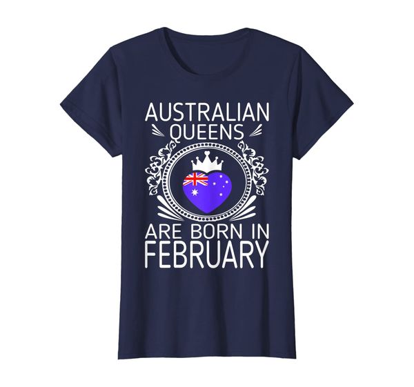 womens australian queens are born in february gift tshirt, White;black
womens australian queens are born in february gift tshirt, White;black