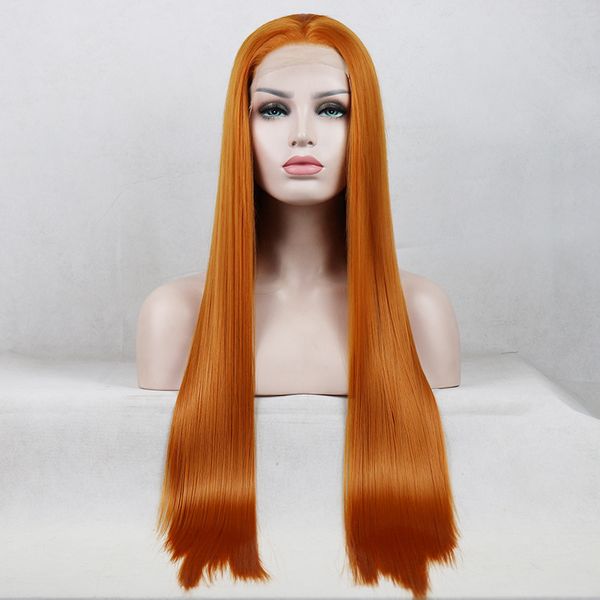costume accessories 180% density orange long silky straight synthetic lace front wig for black women with babyhair natural hairline glueless, Silver
costume accessories 180% density orange long silky straight synthetic lace front wig for black women with babyhair natural hairline glueless, Silver