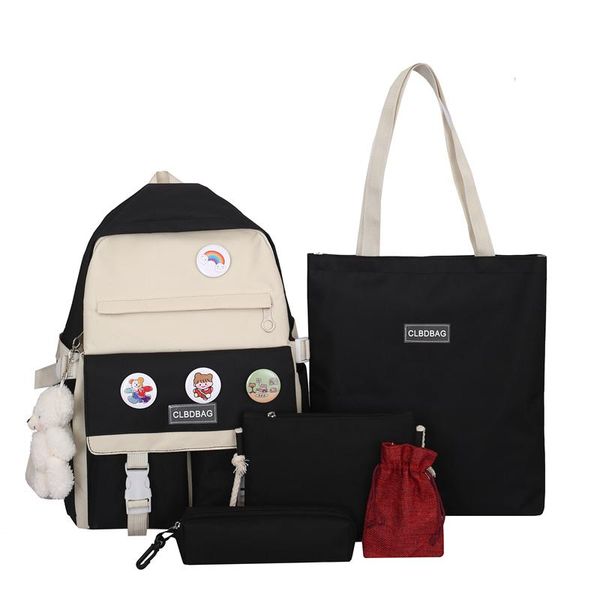 school bags 5 piece set high for teenage girls 2021 canvas travel backpack women bookbags teen student schoolbag
school bags 5 piece set high for teenage girls 2021 canvas travel backpack women bookbags teen student schoolbag