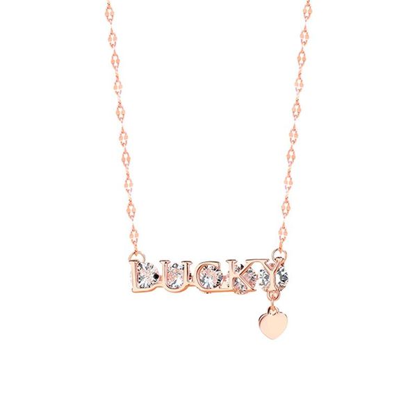 chains s925 sterling silver lucky necklace feminine light luxury niche letter clavicle chain full diamond rose gold love
chains s925 sterling silver lucky necklace feminine light luxury niche letter clavicle chain full diamond rose gold love